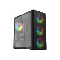 VALUE-TOP MANIA G2 E-ATX GAMING CASING With 4x14cm ARGB FAN, 2xUSB3.0 & 2xUSB2.0/ EMBEDDED SHATTER-PROOF  TEMPERED GLASS